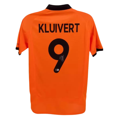 Patrick Kluivert Signed Netherlands FC Home Soccer Jersey #9 with