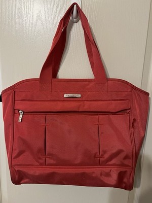 Samsonite Heavy Canvas Red Travel Bag Carry On Overnight Laptop Shoulder 15 