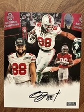 GEE SCOTT JR Signed 8x10 Ohio State National Champ Multi-Pose Primetime #12069