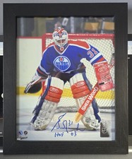 Grant Fuhr Signed Autographed Edmonton Oilers 8X10 Photo Framed