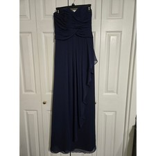 David's bridal size 4 women's navy blue formal dress