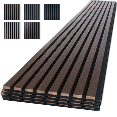 Neatiease Wood Panels For Wall 4-Piece 96 X 12.6 Soundproof Wood Slat Wall