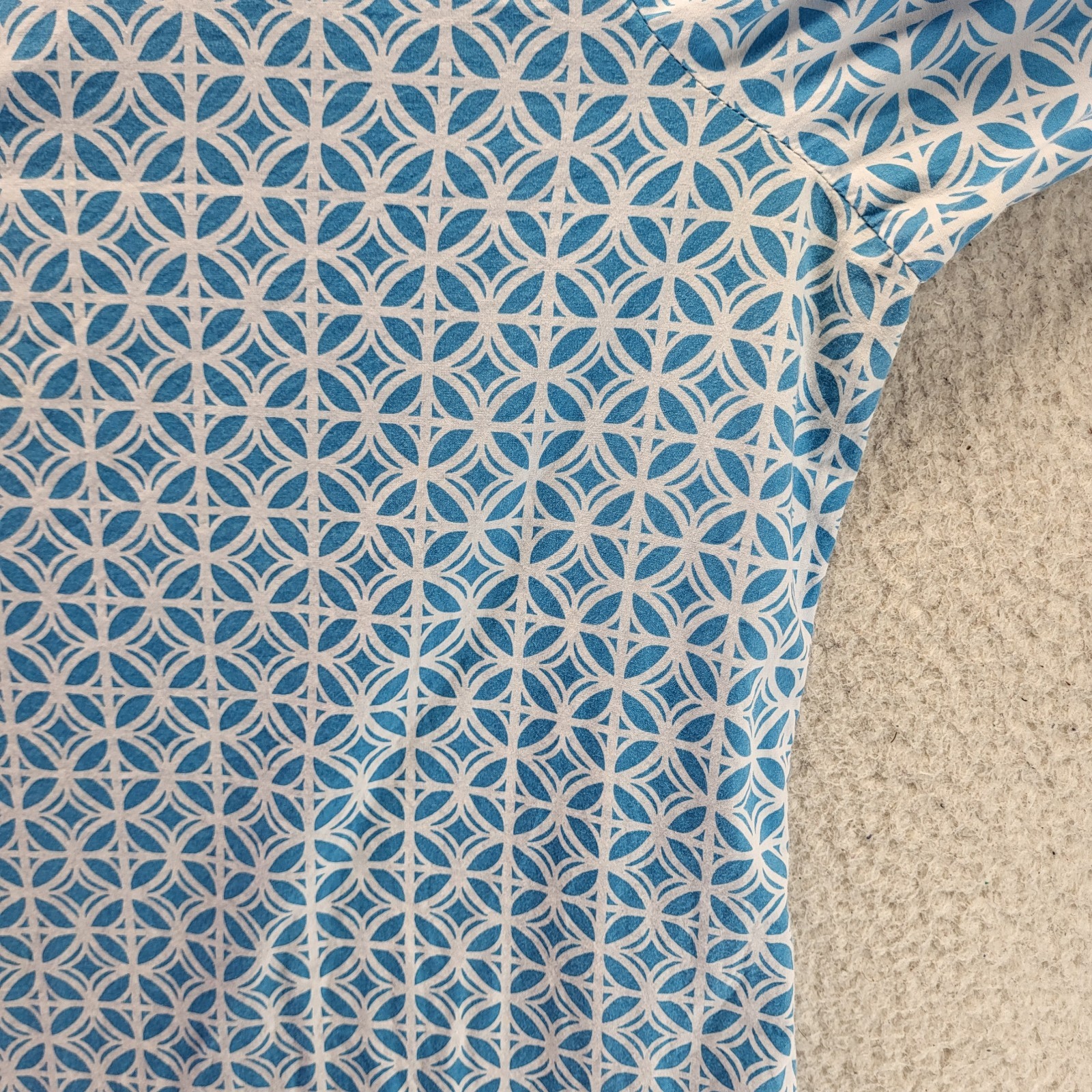 Pendleton Blouse Womens Large Blue Geometric Pull… - image 6