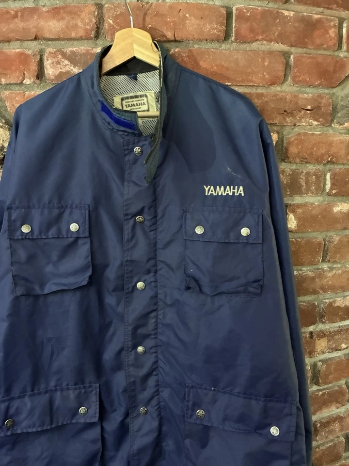 Chaqueta de nailon vintage años 70 80 Yamaha Moto Racing talla L/XL Foto 2 de 4