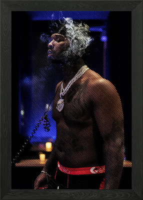 Pop Smoke Travis Drake gerahmtes Wandbild Poster Leinwanddruck Bild