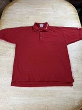 Vintage Brooks Pharmacy Employee Red Polo Shirt Sz Large Eckerd 90s