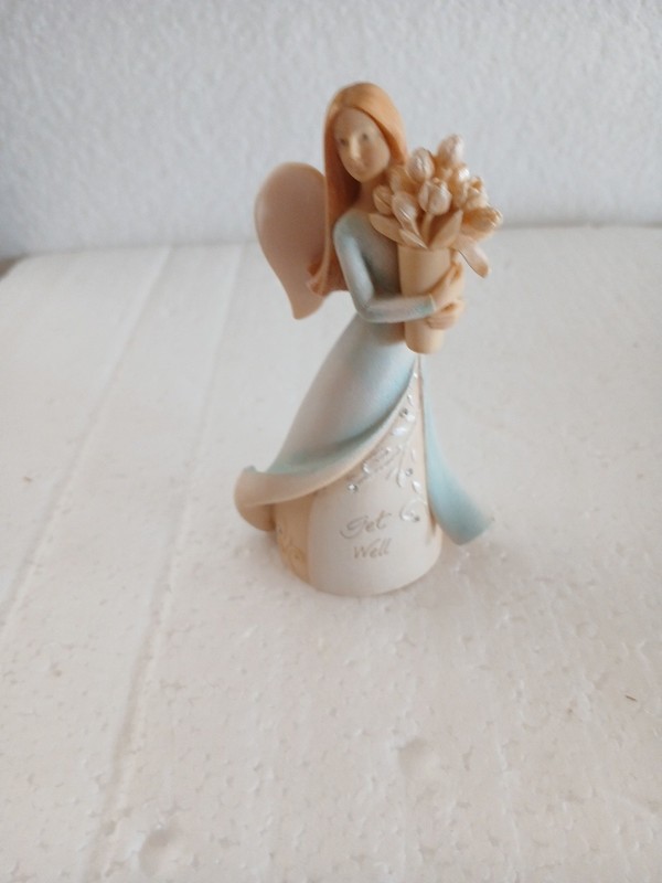 Enesco Foundations Get Well Mini Angel Figurine 4.25 inch tall 4025642