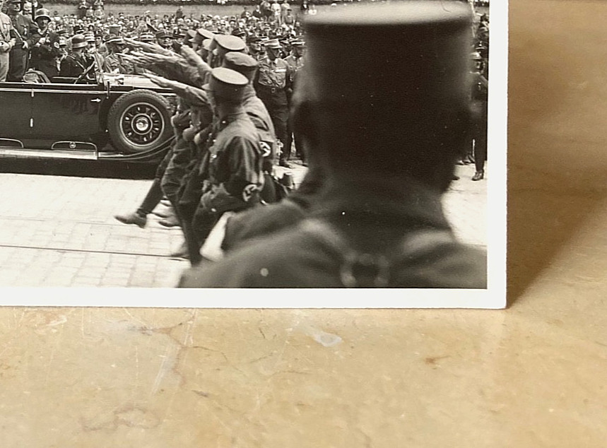 WW2 GERMAN LEADER'S 1931 MERCEDES-BENZ 770 (W07) AT RPT 1933 PHOTO POSTCARD RPPC