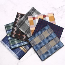 Plaid Houndstooth Pocket Square Handkerchief Men's Business Suit Accessories