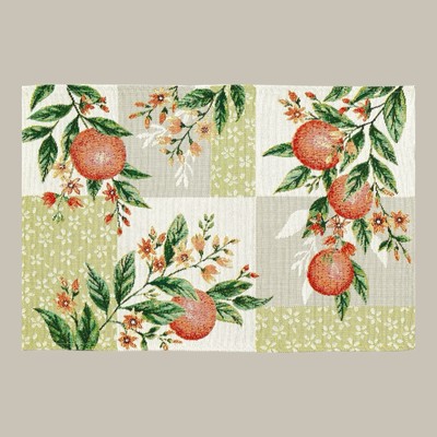 SANDER GOBELIN TISCHSET PLAZTDECKCHEN  ORANGE LARANJA 32x48 BAUMWOLLMIX