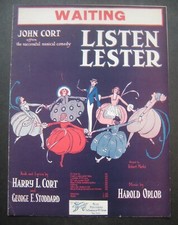 Waiting from "Listen Lester" by Harry L. Cort and George F. Stoddard sheet music
