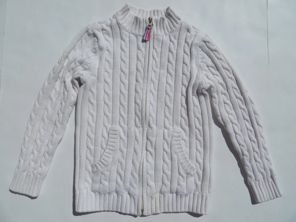 Suéter L.L.Bean 6X-7 Cárdigan Cremallera Completa Niñas Niños Niños 100% Algodón ll bean Foto 4 de 4