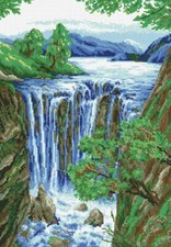 Diamond painting kit - Waterfall by Diamondmosaic