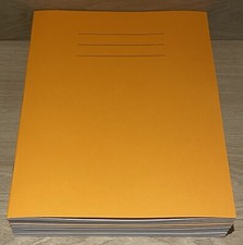 10 Pack A4 Plus A4+ Home School Exercise Books Notebooks Plain 80 Pages Orange