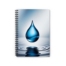 Spiral Notebook - Ruled Line 118 Pages Water Dropret Only Front 