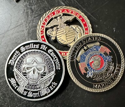 United States Marines challenge coins Set. USMC SET OF 3 COINS!