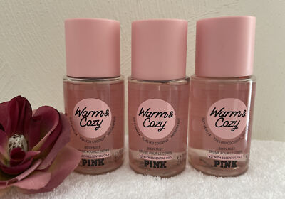 3X Victoria's Secret Pink Warm & Cozy Body Mist Spray 2.5 oz New