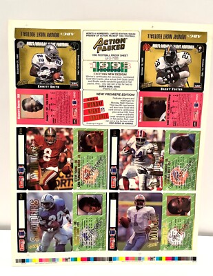 RARE VINTAGE 1993 Action Packed Football Proof MNF-BARRY Sanders UNCUT