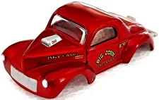 Big John Willys Gasser Candy RED JL TJet Slot Car BODY for AURORA autoworld DASH