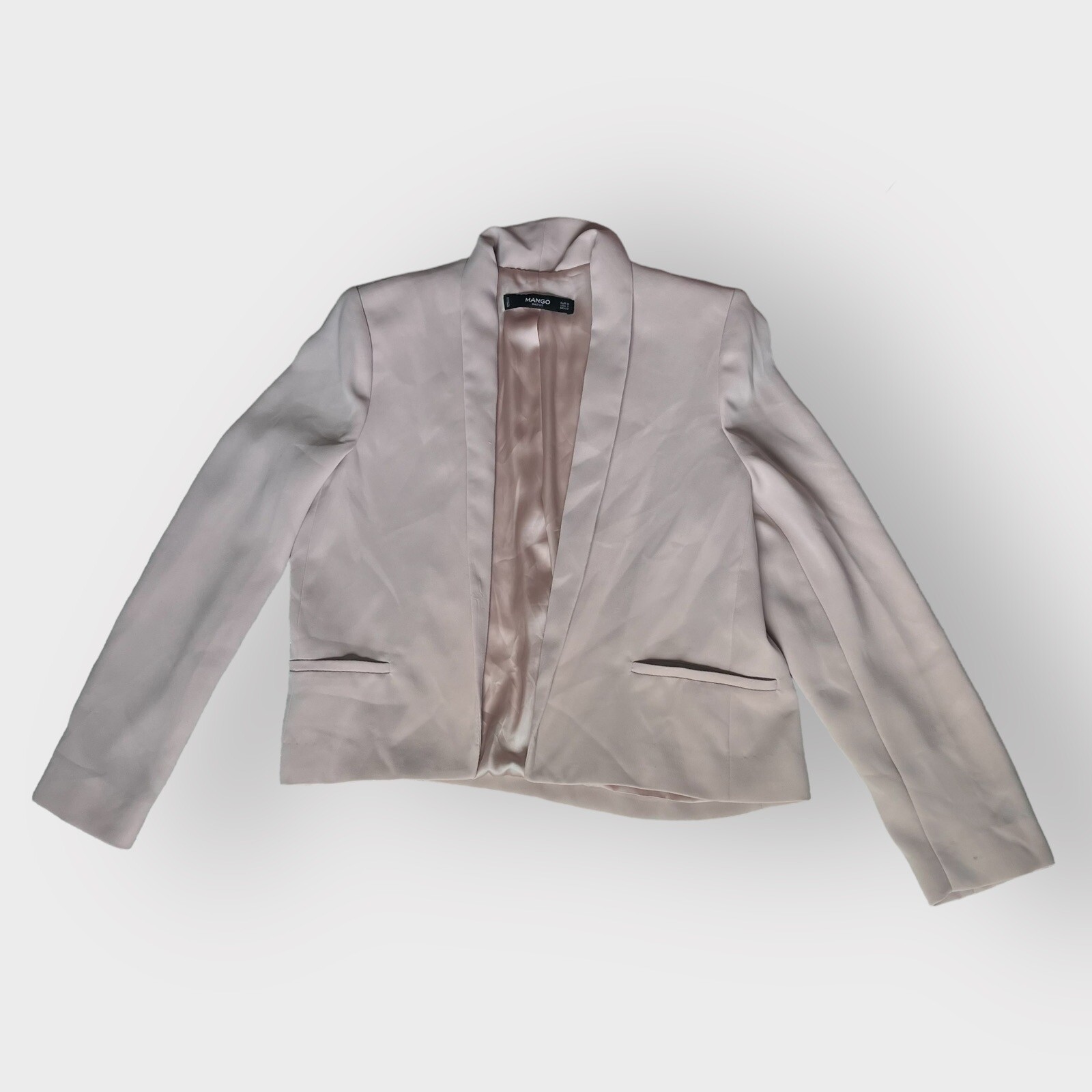 Mango Soft Pink Blush Essentials Structured Blazer - image 1