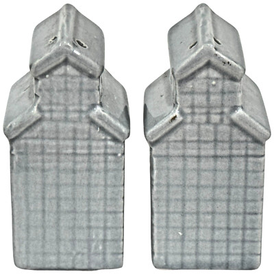 Vintage Gray Farm Grain Elevator Co-op Barn ChurchSalt and Pepper Shakers Japan