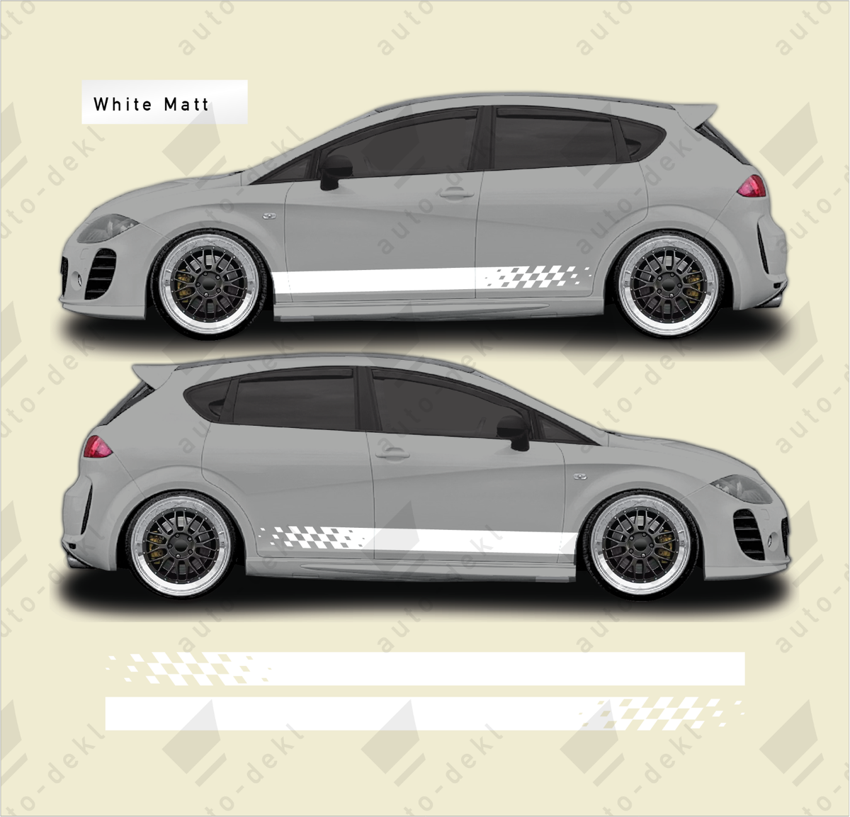 Sticker Tuning Pour Seat Leon 5F MK5 - Autocollant Down-out Dub Pré-découpé