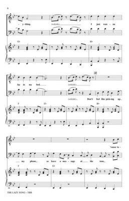 The Lazy Song TBB Pop Choral Series Bruno Mars