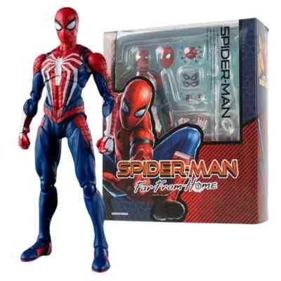 Spider Man Upgrade Suit PS4 Game Edition Spiderman Action Figure Toys Box Gifts.