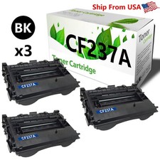 3-Pack,Black CF237A Toner Cartridge 37A work for Enterprise M632h 631dn