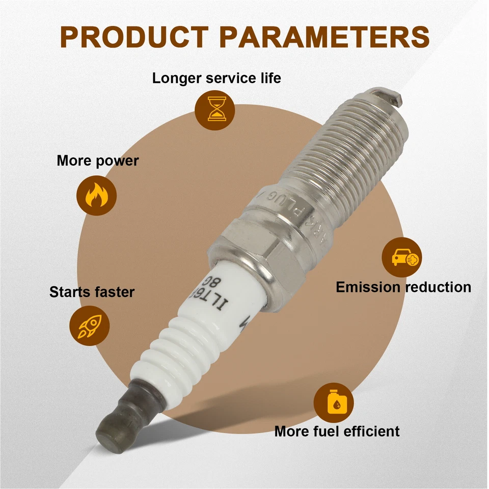 4x bujías de iridio y platino para Ford Fiesta 1,6 L 2011-2019 Foto 3 de 4