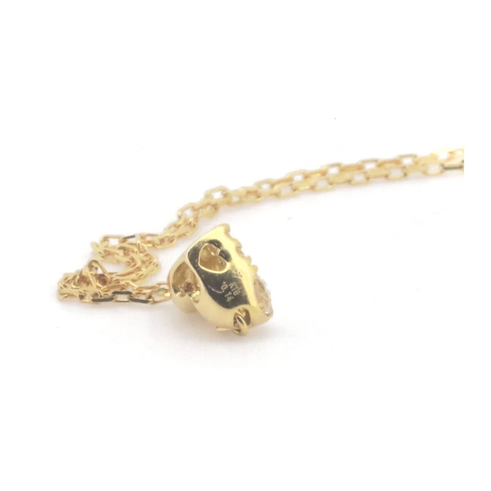 Collar de diamantes naturales Ponte Vecchio oro amarillo de 18 quilates de 0,14 quilates Foto 4 de 4