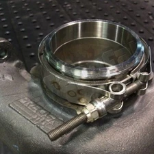 V-Band Clamp & 304 Stainless Flange Kit  for Precision Turbo T3 Vband Stepped