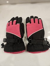 3M Thinsulate Waterproof Insulated Black Pink Size 4-7 Snow Ski Gloves 1G