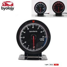 60MM Car Tachometer Gauge Car Gauge Car Meter Red & White Lighting 0-9000 Rpm