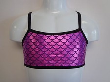 CHILD/TODDLER SPORTS BRA TOP,13 PRETTIEST MERMAID COLORS, DANCE-GYMNASTICS-KIDS