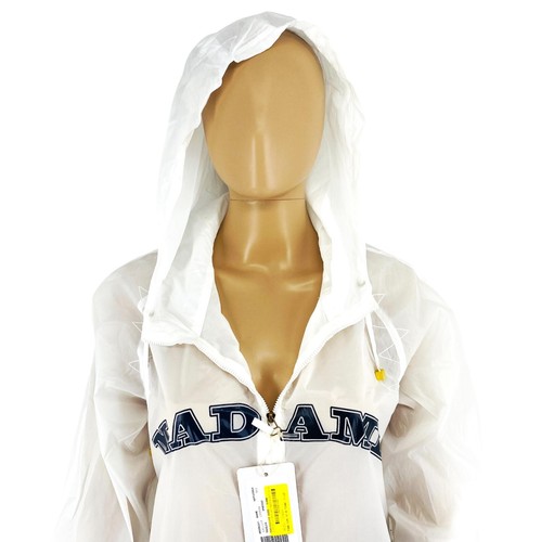 PERSONA Women White Hooded Jacket Coat Size Plus S - Picture 2 of 9