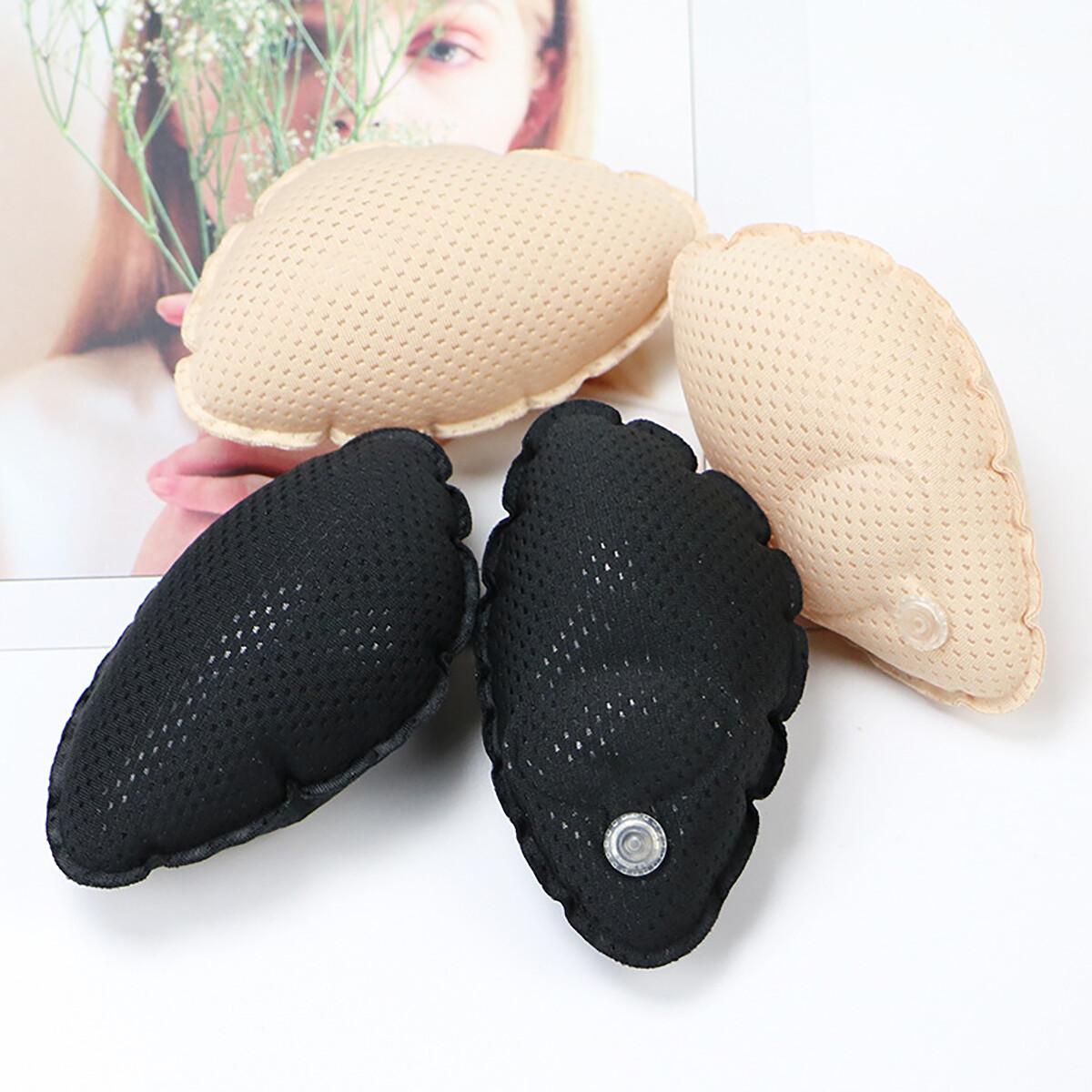 3Pair New Popular Air Inflatable Magic Bra Pad Breast Enlargement A to ...