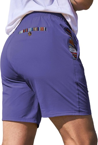 Men's Quick Dry Drawstring Shorts Stretch Athletic Beach Gym Casual - Picture 42 of 55