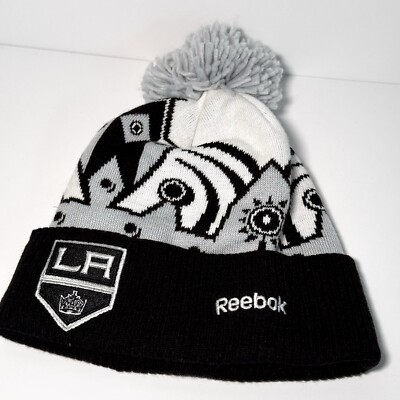 Reebok NHL Los Angeles Kings Knit Beanie Hat Pom Official 2015 Stadium Series
