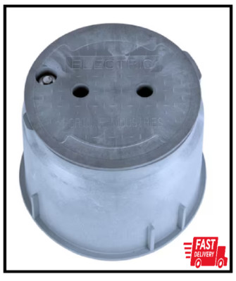 Round Electrical Splice Box 10 in. Durable Stainless Steel Screw Included Gray