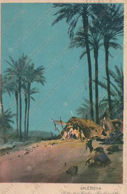 1929 GENOA EXTRA REFINED OIL SPLENDOR illustrated advertising postcard