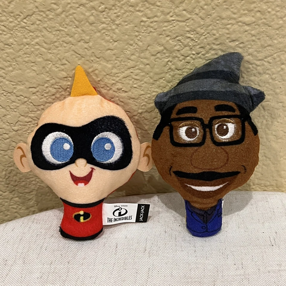 Disney Plush McQueen Joe Soul Jack Incredibles Dory Nemo & Joy Keychain LOT - Image 2 of 4