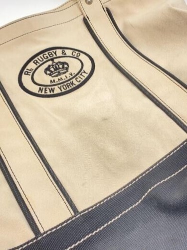 Used RUGBY RALPH LAUREN Canvas Tote Bag, Ivory, Some Dirt and Wear - Picture 7 of 9