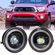 For 2005-2011 Toyota Tacoma Led Front Fog Light With Angel Eyes Drl White Pair