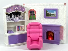 2002 Geoffrey Inc Barbie Dollhouse Furniture Living Room Replacements - Tested