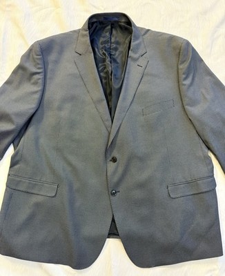 Cavelli Uomo Sangria Jacket 58R Navy Textured Blazer 2-Button Classic