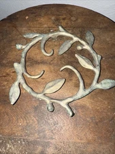 Michael Aram Vine Collection Trivet Silver Plated Bronze Handmade Leaf Design 6”