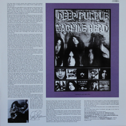 Deep Purple - Machine Head 12" Vinyl 2LP 1997 Limited Edition Purple 8 59506 1 - Picture 4 of 9