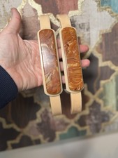 Vintage Beige Brown Door Handles 1950’s Great Condition
