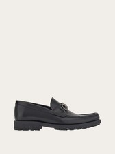 FERRAGAMO MEN'S BLACK CALF LEATHER LOAFERS MSRP 940